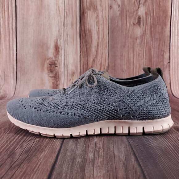 Cole Haan Womens 8.5 B Zerogrand Grand OS Gray Knit Oxford Wingtip Shoes W06727 - Picture 2 of 15